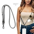 thumbnail image 2 of Cordón para teléfono cruzado con lengüetas ajustables y correa antirrobo para todos los teléfonos. Hebillas metálicas. Cordón universal para el cuello para teléfonos móviles, para mujeres y hombres., 2 of 5