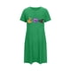 thumbnail image 5 of Camisón corto de talla grande para mujer, camisón de manga corta con estampado de pecho a la moda, camisón para mujer, 5 of 5