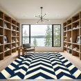 thumbnail image 2 of ODIKA 3'x5' Machine Washable Non-Slip Area Rug, Geometric Navy Blue High Traffic Rug, Blue, 1169987, 2 of 7