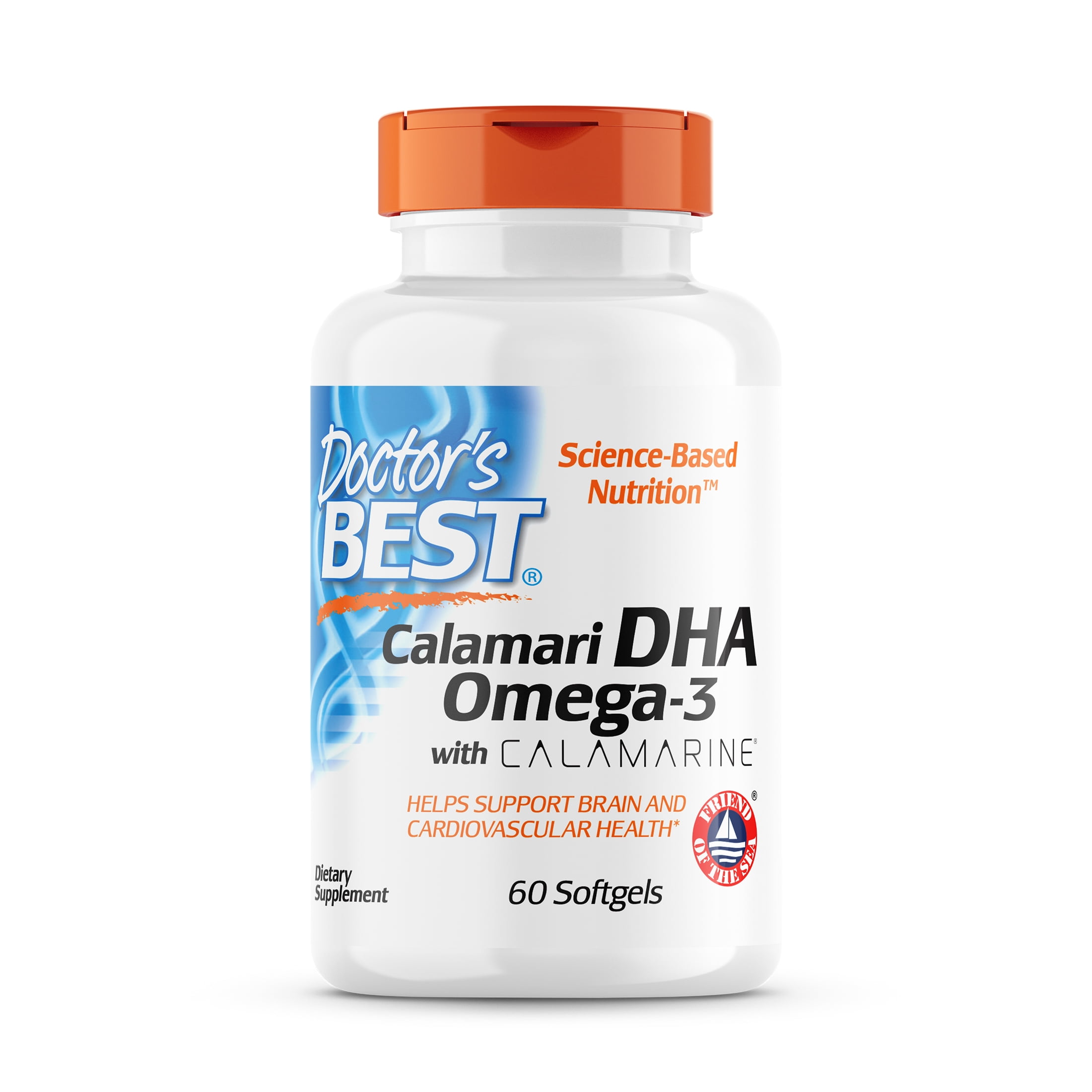 Doctor's Best DHA 500 with Calamarine Softgels, 500 mg, 60 Ct
