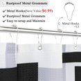 thumbnail image 5 of Extra Long Shower Curtains 84 inches Black and White Shower Curtains for Bathroom Simple Classy Neutral Contemporary Water Repellent Fabric Shower Curtain for Bathroom Decor,72 x 84 inch, 5 of 6