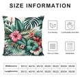 thumbnail image 6 of AWERP Summer Colorful Hawaiian Tropical Plants Hibiscus Flowers 2-Piece Short Plush Pillow Case Set White, 6 of 6