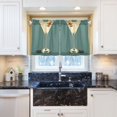 thumbnail image 5 of Yayeee Kitchen Curtains Tier Pair Light Filtering 27"x36" Rod Pocket Short Cafe Window Panel, Beige Martini, 5 of 7