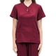 thumbnail image 4 of Conjunto de uniforme médico para mujer, cuello en V, bolsillos, top y pantalones, ropa de trabajo, ropa de trabajo de enfermera SG, 4 of 5