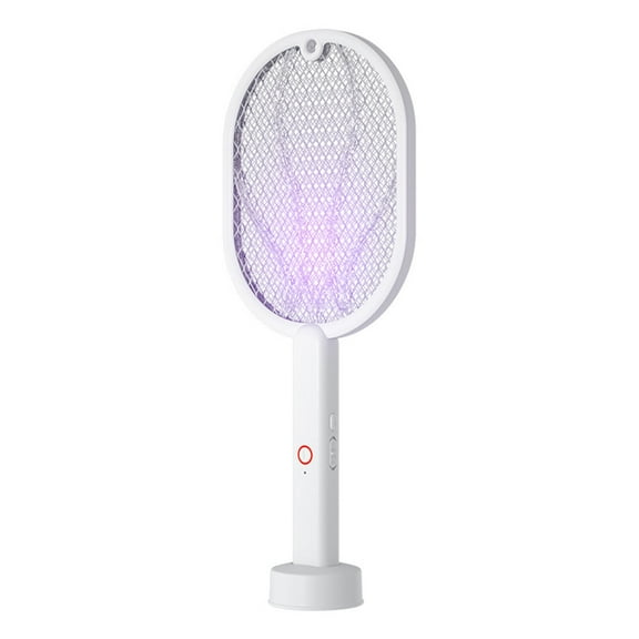 Electric Fly Swatter, 3000V Rechargeable Mosquito Racket, 2-in-1 Fly Exterminator with Purple Light, Indoor and Outdoor Pest Control, Easy to Use Handheld Insect Zapper