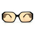 thumbnail image 3 of Retro Octagonal Dimensional Plastic Thick Temple Fashion Sunglasses Black - Beige, 3 of 8