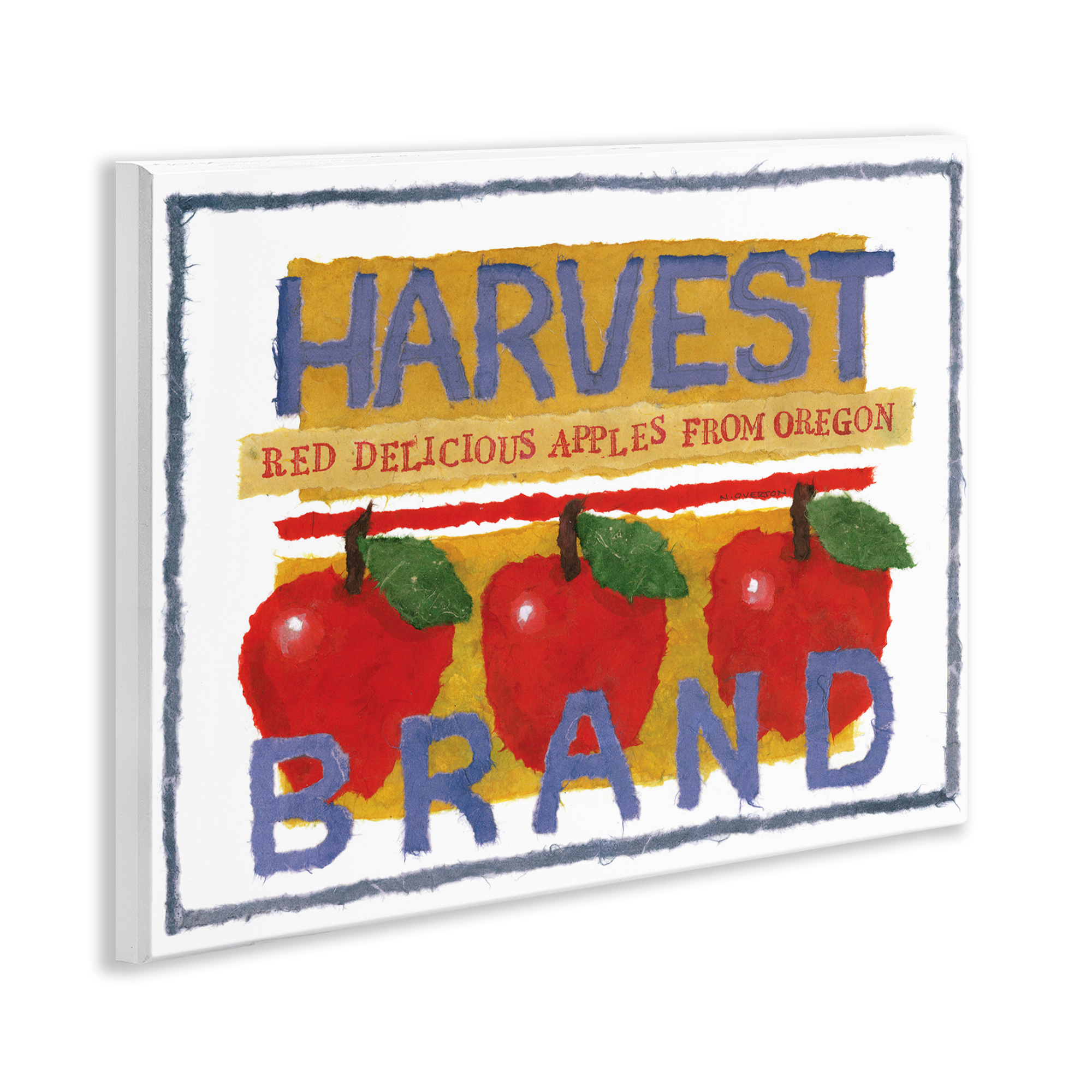 Stupell Industries Oregon Harvest Apples Food & Beverage Painting Unframed Art Print Wall Art, 14 x 11