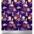 thumbnail image 1 of Soimoi Cotton Jersey Fabric Bat,Witch Hat & Magic Potion Halloween Printed Fabric 1 Yard 58 Inch Wide, 1 of 1