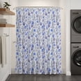 thumbnail image 2 of Blue Wildflowers Shower Curtain - Water Repellent Fabric Shower Curtains Washable, Chic Floral Classic Botanical Decorative Polyester Cloth Bathroom Curtains Modern Bath Decor 36"x72", 2 of 8