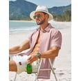 thumbnail image 4 of COOFANDY Linen Shirts for Men Hawaiian Guayabera Shirt Button Down Short Sleeve Casual Stylish, 4 of 6