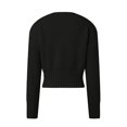 thumbnail image 5 of idosla Women's Long Sleeve Crop Cardigan Sweaters Chic Loose V Neck Knit Sweater Outerwear with Bow Tie (Black, XL), 5 of 5