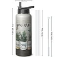 thumbnail image 3 of Hydration Solution Pro 40oz Farmhouse Themed Water Bottle Triple Walled Insulated Stainless Steel With Straw, 3 of 6