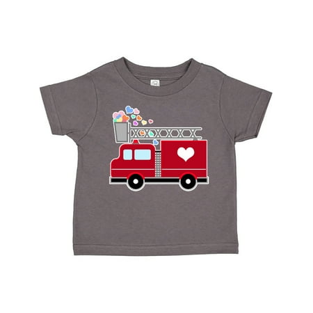 

Inktastic easter red firetruck with pink hearts Gift Toddler Boy or Toddler Girl T-Shirt