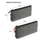 thumbnail image 3 of Estuche de fieltro para lápices, estuche de tela para lápices para niños, bolsa de papelería para estudiantes, bolsa para gafas, bolsa para guardar brochas de maquillaje, 3 of 5