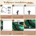 thumbnail image 5 of Wallpaper Green marble abstract acrylic Marbling artwork texture Agate Peel and Stick Wall Murals 100"H x 144"W Removable PVC Wall Paper Self-Adhesive Wall Paintings Art Decor for Bedroom Living Room, 5 of 7
