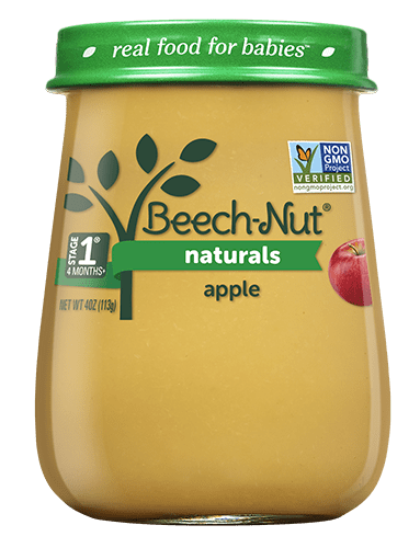 Beech-Nut Naturals Stage 1, Apple Baby Food, 4 oz Jar