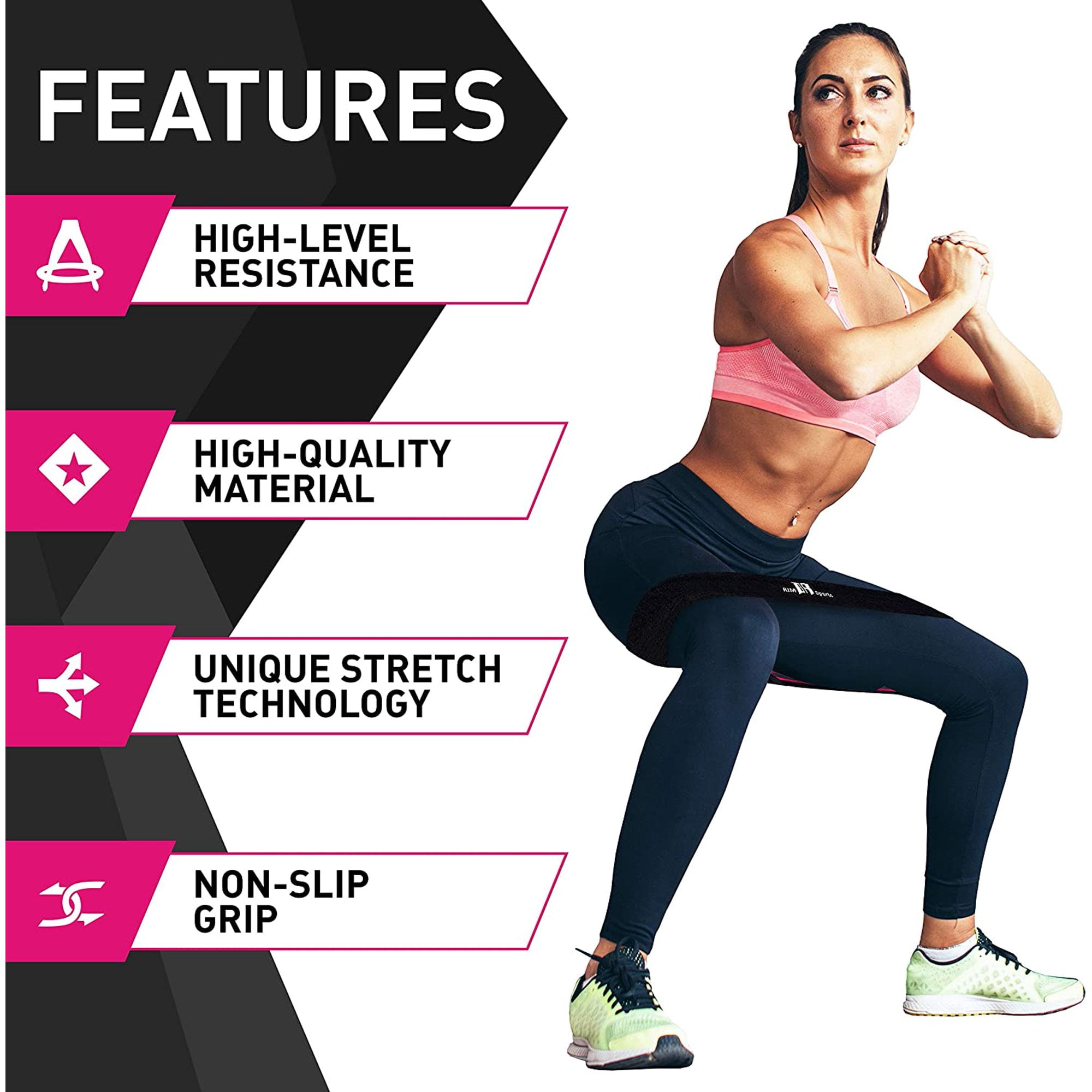 RIMSports Hip Workout Booty Resistance Bands for Legs and Butt for