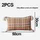 thumbnail image 2 of Funda de almohada tejida geométrica con borla rectangular de 2 piezas adecuada para muchos lugares, 2 of 6
