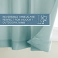 thumbnail image 6 of TOWN & COUNTRY BASICS Cabana Solid Heavyweight Indoor Outdoor Curtains, Light Filtering Opacity with Grommet Top, Water Repellent, 2-Pack Set, 54"x84", Blue, 6 of 10