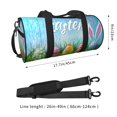 thumbnail image 4 of Xecao Happy Easter print Round Travel Duffel Bag is a foldable gym bag with an inner pocket, perfect for travel sports, 4 of 8