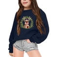 thumbnail image 1 of Sweat à Capuche Imprimé de Noël pour Filles, Manches Longues, Col Rond, Chaud, pour Enfants, Manteau d'Hiver Confortable, 1 of 4