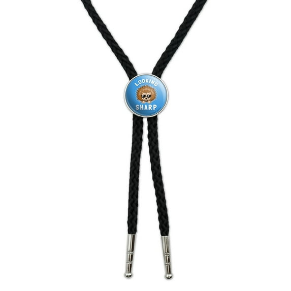 Looking Sharp Porcupine Funny Humor Western Southwest Cowboy Necktie Bow Bolo Tie