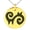 Gold, variant on Stainless Steel Aztec Energy Rune Engraved Small Medallion Circle Charm Pendant Necklace