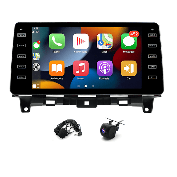 Zcargel Android 14 Car Stereo 4GB 64GB GPS Navigation for Honda Accord 8th 2008-2013, 9in Touchscreen, Built-in CarPlay & Android Auto, Bluetooth WiFi FM SWC Mirror Link   AHD Backup Camera