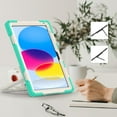 thumbnail image 5 of For iPad (A16) 11th/10th Gen 11/10.9 inch 2025/2022 Case, 360 Rotatable Handle Stand, Shoulder Strap, Drop-Proof Design, Mint Green, 5 of 7