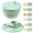 green, variant on UFORU 3-in-1 Salad Spinner, 5.3 Qt Vegetable and Fruit Washing Bowl with Strainer, Lettuce Spinner with Multi-Blade Slicer, Egg Separator, Kitchen Food Prep Gadget Set for Salad Preparation