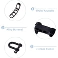 thumbnail image 4 of 8 juegos de 8 estilos de grilletes de aleación ajustables, negros y plateados, con cierre de anilla en D y 4 agujeros para hacer pulseras de paracord. Diámetro del agujero: 3 mm., 4 of 6