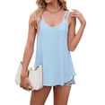 thumbnail image 2 of Womens Solid Color Round Neck Sleeveless Tank Top Basic Layering Undershirt Casual S, 2 of 9