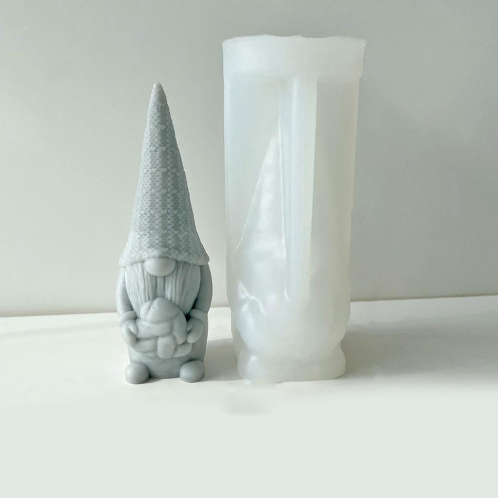 Osdhezcn Silicone Candle Mold for Candle Making Heart Gnome Silicone Mold Home Decor Mold