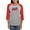 Heather/Red, variant on CafePress - Glitter Republican Elephant Long Sleeve T Shirt - Womens Baseball Tee