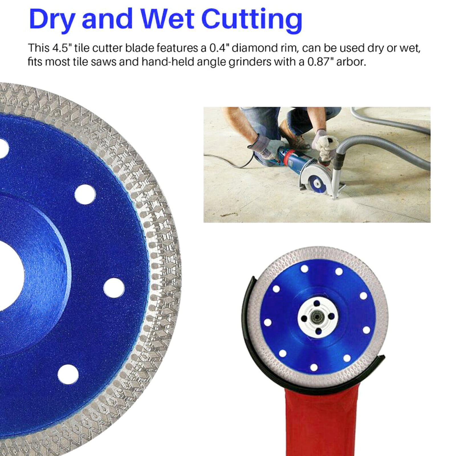 Angle Grinder Diamond Saw Blade Multitool Wood Carving Disc Cutting 4.5 Inch 