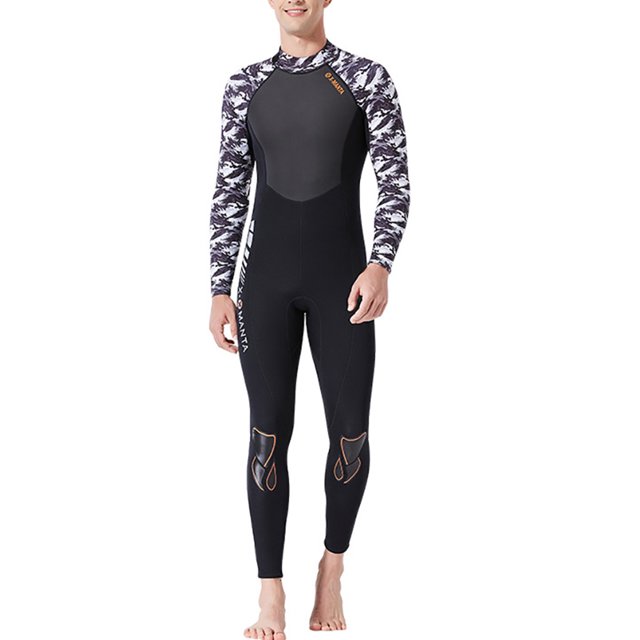 DivaSail Wetsuits Buceo Traje de buceo Hombre y traje de mujer Manga larga Pantalones largos Cuerpo completo Traje de baño completo Deportes transpirables Pieles de buceo Hombres Negro / blanco 【XXL】 kenally OD003283-05