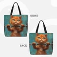 thumbnail image 2 of Easygdp Strong Kitten Lifting Weights Bolsa Tote para Mujer, Bolso de Hombro para Trabajo, Playa, Viajes, Compras y Supermercado, 2 of 7
