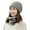 Dark Gray, variant on Luxalzxs Womens Winter Warm Elastic Soft Ear Protection Knitted Scarf Hat Set Fleece Lined Neck Warmer Beanie Hat Set