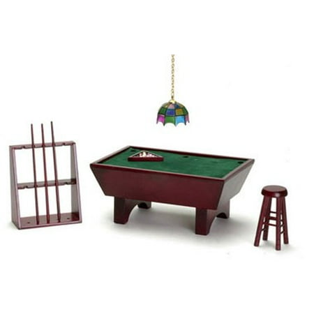 Dollhouse Pool - Dollhouse Pool Table Set 24/Mahogany/Cs
