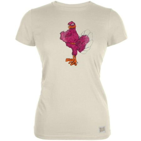 Virginia Tech Hokies Metal - Virginia Tech Hokies - Distressed Mascot Vintage Juniors T-Shirt
