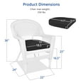 thumbnail image 4 of Jeco Wicker Chair in White with Black Cushion (Set of 2), 4 of 7
