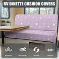 thumbnail image 4 of XYZCANDO Purple Star Print RV Sofa Cover RV Couch Cushion Slipcovers Comfortable Loveseat Slipcovers for Travel Couch Stain Resistant Sofa Cover 2 Backrest Cover & 2 Bench Cover, 4 of 6