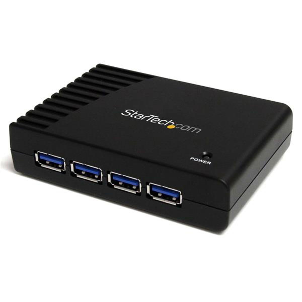 StarTech 4 Port Black SuperSpeed USB 3.0 Hub ST4300USB3