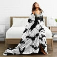 thumbnail image 7 of Halloween Bat Throw Blanket Super Soft Warm Bed Blankets for Couch Bedroom Sofa Office Car, All Season Cozy Flannel Plush Blanket for Girls Boys Adults, 50"X40", 7 of 7