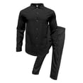 thumbnail image 2 of RUTAYY Men's Outfits Long Sleeve Solid Color Casual Shirts Tops Pants Indoor Outdoor Activities Classic Versatile Sets, 2 of 5