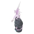 thumbnail image 5 of Pink Dragon Guarding Colorful LED Quartz Faux Geode Rock Crystal Cove Figurine, 5 of 11