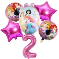 thumbnail image 3 of globos de aluminio de Cenicienta Rapunzel para niña, decoraciones de fiesta de cumpleaños de princesa, bolas de helio con número de 32 pulgadas, globo de juguete para niños（6 pcs13, 3 of 5