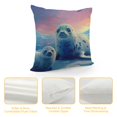 thumbnail image 4 of Cute Sea Lion Throw Pillow Covers Cartoon Sea Lion Pillow Covers for Home Sofa Bed Couch for Kids Boys Girls Blue Pink Sky Cushion Covers Sea Animal Pillowcases, 4 of 5