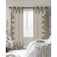 thumbnail image 4 of Watercolor Leaf Blackout Curtains for Bedroom Living Room Darkening Curtains 63 Inches Long Vintage Pastoral Summer Botanical Rustic Window Curtain 2 Panels Set Window Treatment Drapes 52"x63", 4 of 9