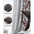 thumbnail image 3 of Texas Star Retro Blackout Curtains for Bedroom Living Room Darkening Curtains 54 Inch Long Vintage Brown Red Berry Wooden Short Curtain for Small Window Treatment Insulated Grommet Drapes 42"x54"x2, 3 of 9